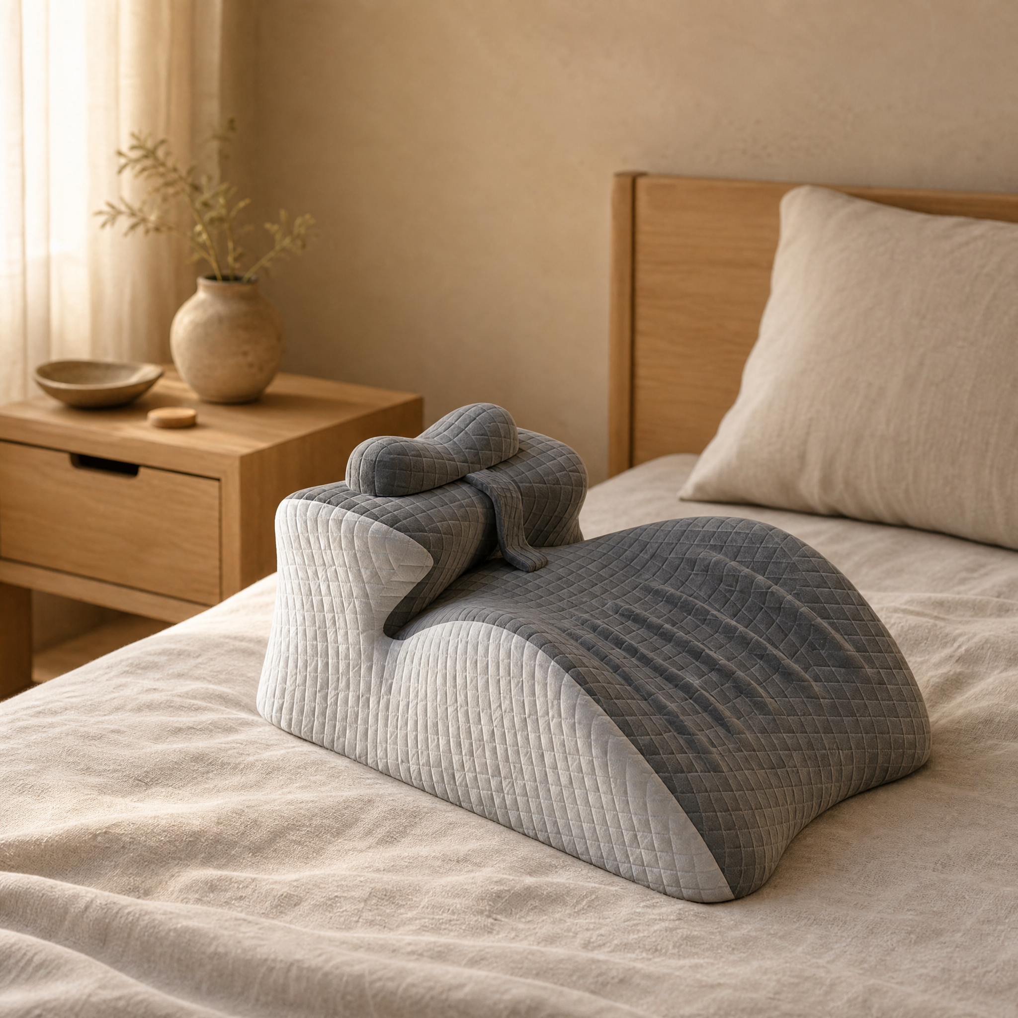 Wedge Pillow Memory Foam – Ergonomic Bed Wedge Pillow for Back