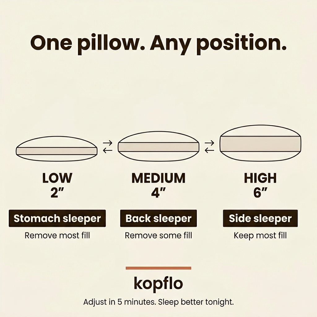Kopflo Shift™ Adjustable Pillow