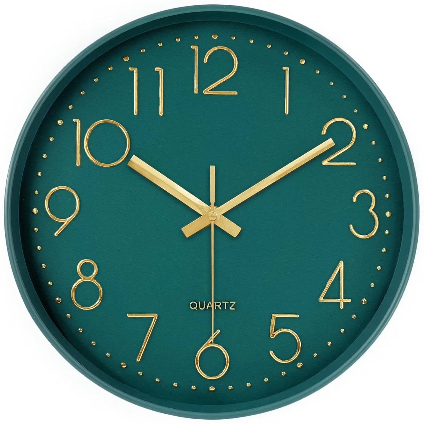 Hush Clock colourway Green and Gold