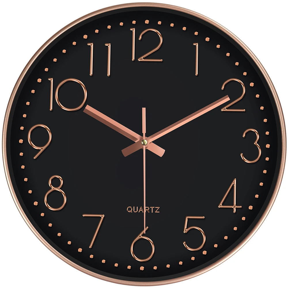 Hush Clock colourway Black and Rose Gold