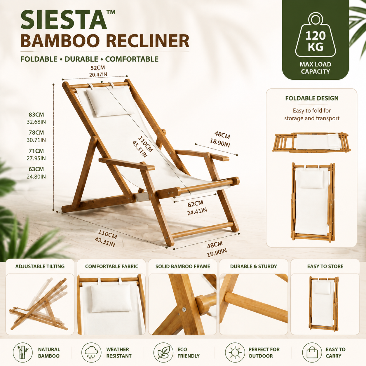 Siesta™ Bamboo Recliner