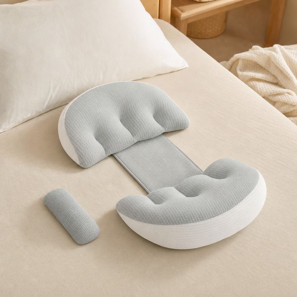 Kopflo Bloom two-piece pregnancy support set with adjustable bridge and bonus bolster