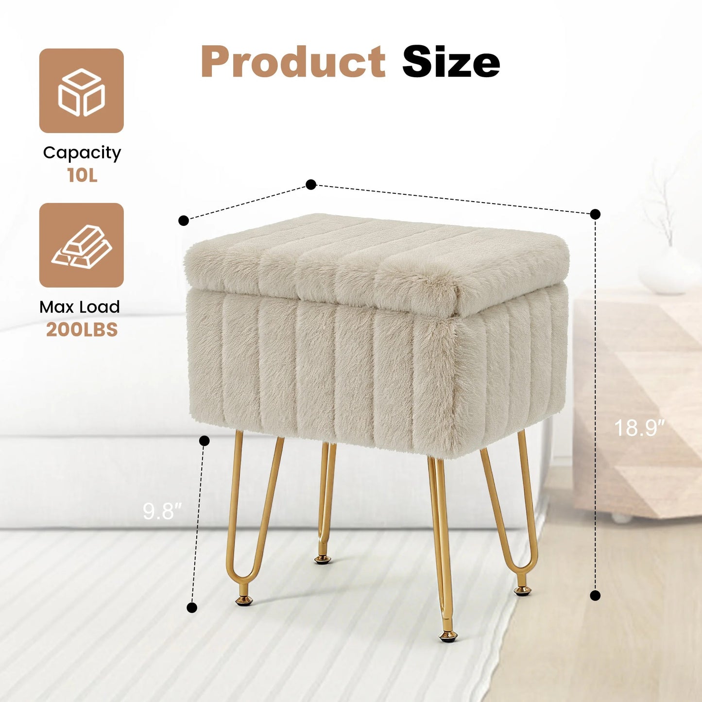 Stow™ Vanity Stool