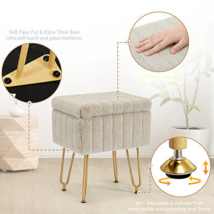 Stow™ Vanity Stool