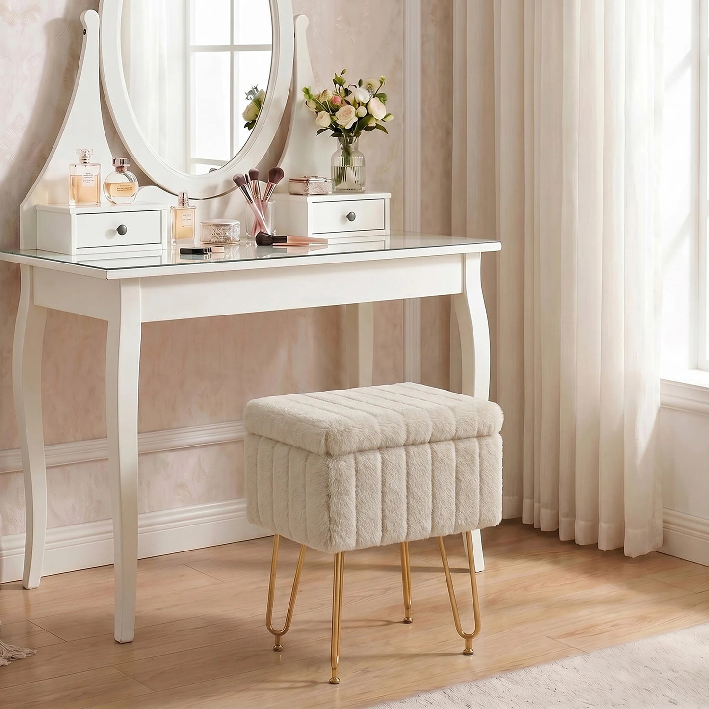 Stow™ Vanity Stool