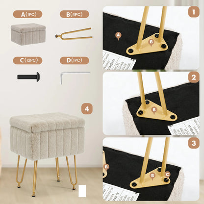 Stow™ Vanity Stool
