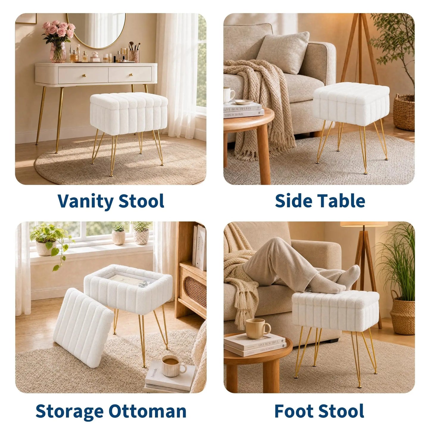 Stow™ Vanity Stool