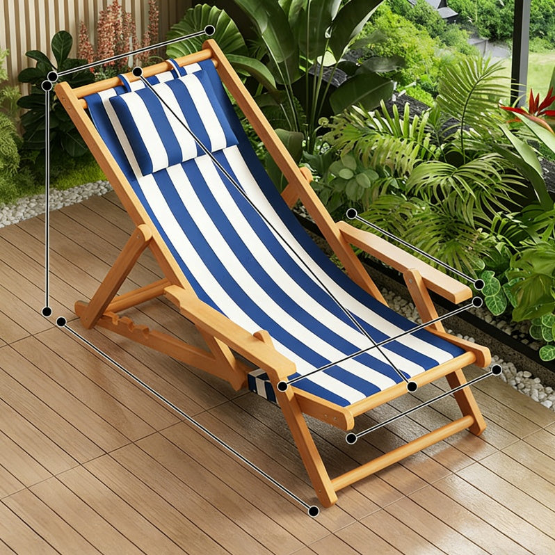 Siesta Bamboo Recliner striped fabric variant